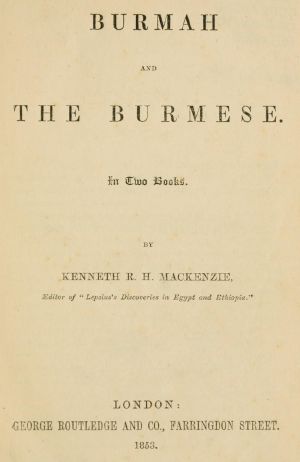 [Gutenberg 64271] • Burmah and the Burmese